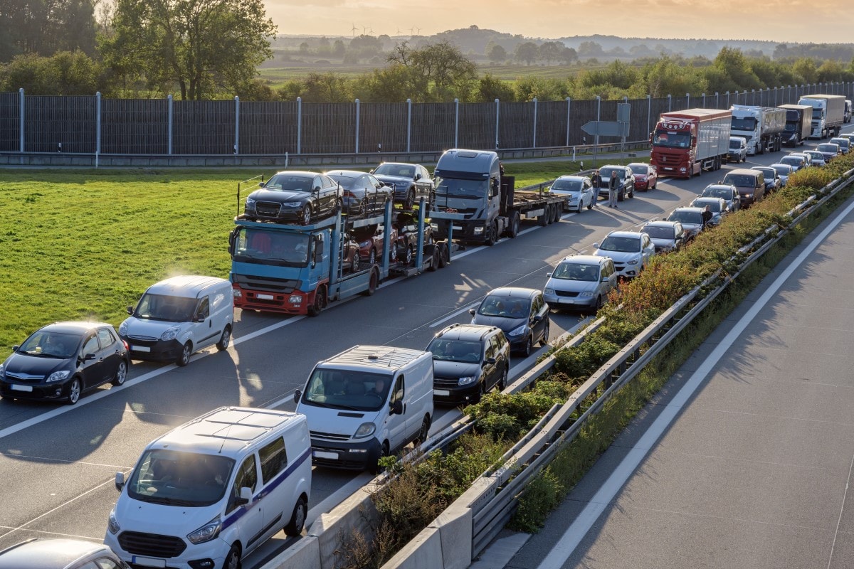 Rettungsgasse auf der Autobahn