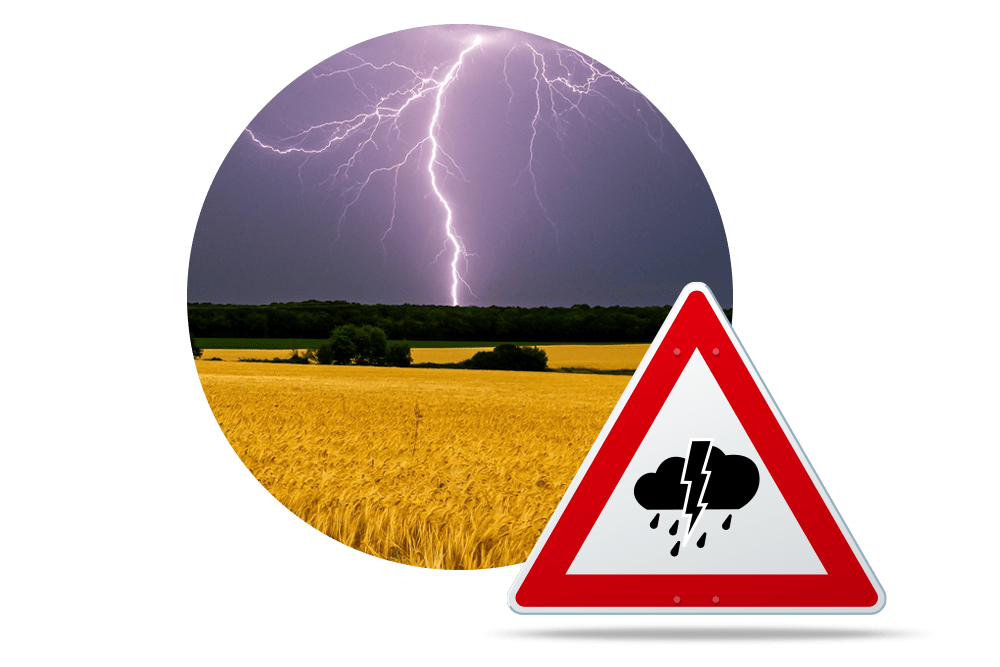Unwetterschäden an Fahrzeugen, Hausrat und Gebäuden