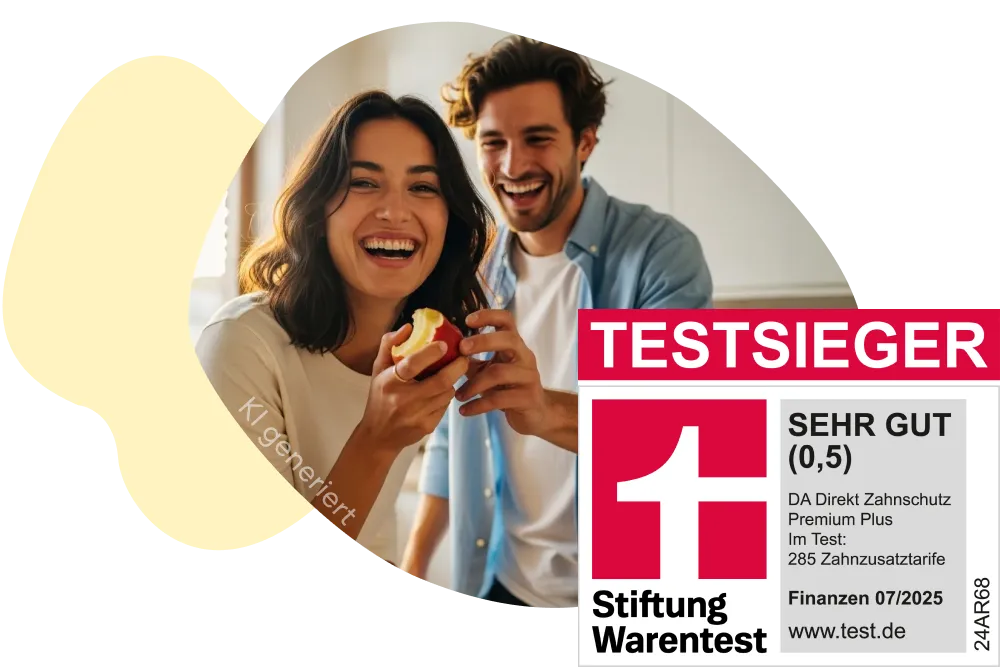 Zahnzusatzversicherung: Top-Schutz für Ihre Zähne. Testsieger bei Stiftung Warentest Finanzen im Premium Plus Tarif.